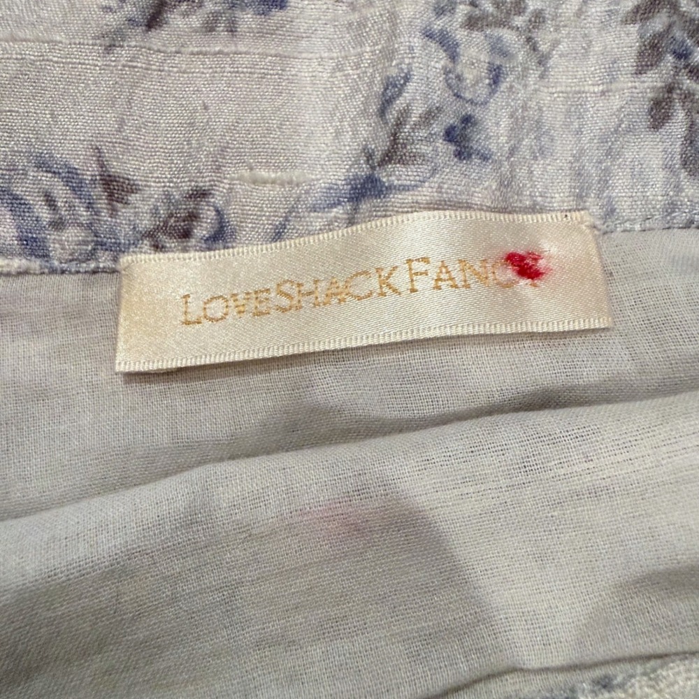 LoveShackFancy Blue Floral Toile Tiered Maxi Skirt Pockets Boho Cottagecore S - Picture 4 of 6